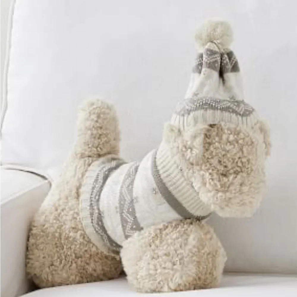 Pottery Barn doodle cozy pillow